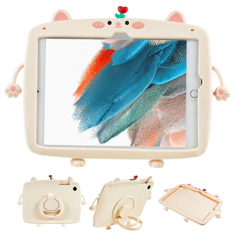 For Samsung Galaxy Tab A8 10.5 (2021) X200 X205 / (2022) Tablet Case 360 Degree Rotation Kickstand Cat Style Silicone Cover For Samsung Galaxy Tab A8 10.5 (2021) X200 X205 / (2022) Tablet Case 360 Degree Rotation Kickstand Cat Style Silicone Cover